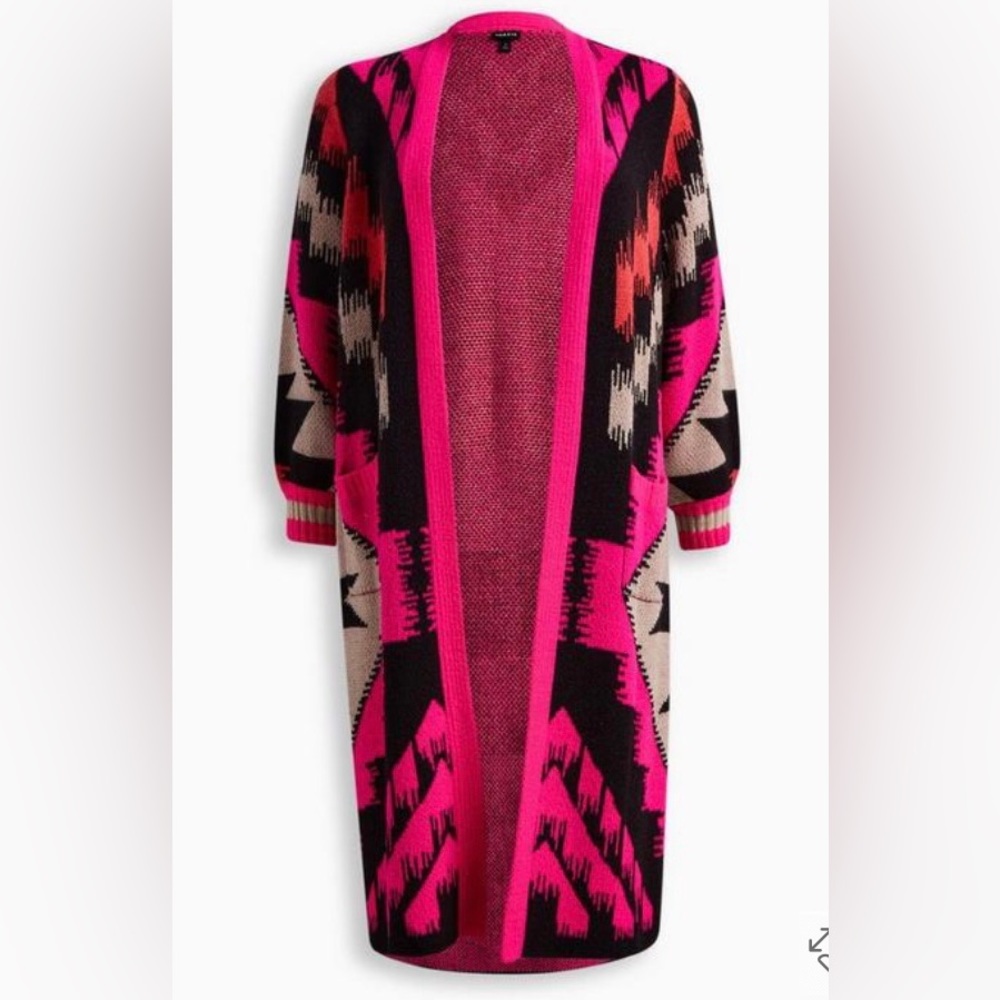 Torrid Vegan Cashmere Coatigan Balloon Sleeve Sweater Size 4